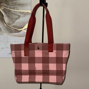 Coach Checkered Tote Bag